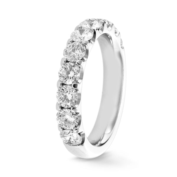Prong-Set Prestige Diamond Wedding Ring - Half circle 3.5 MM / 1.5 Carat