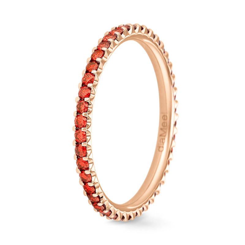 Red sapphires ring Prestige 2 prong setting - Full circle 1.5 mm / 0.50 carat