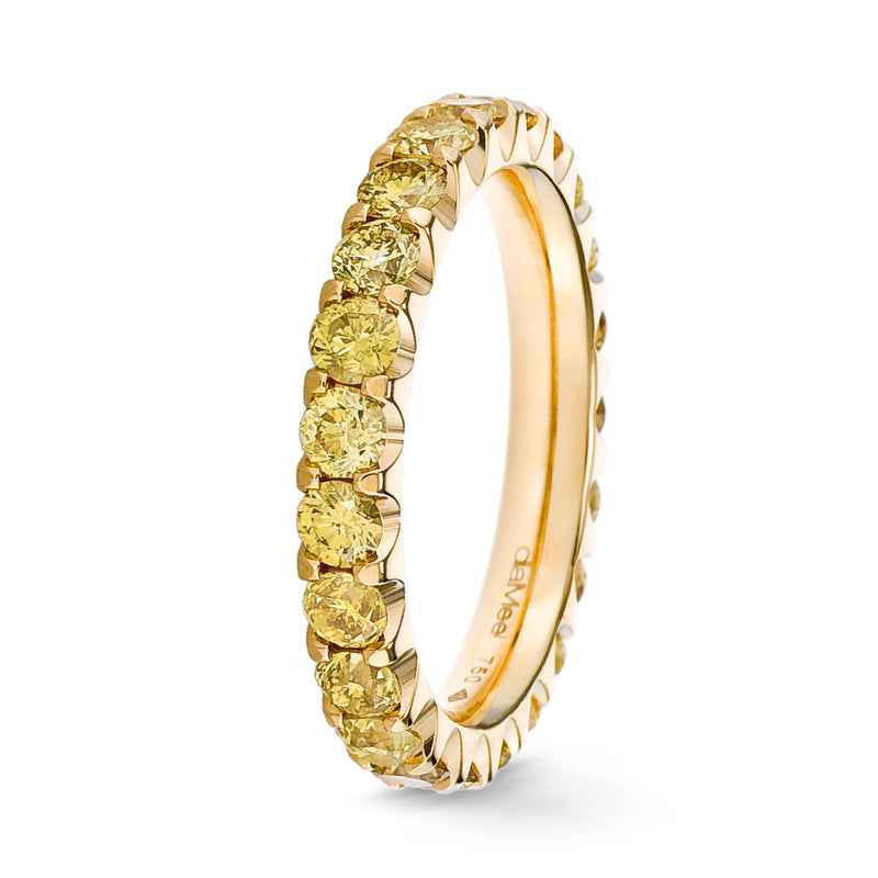 Prestige set anillo de diamantes amarillos con 2 puntas - circunferencia total 2,5 mm / 1,5 quilates