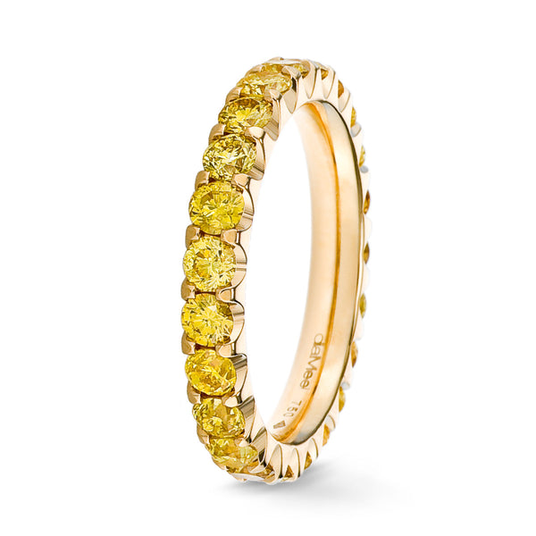 Prestige anillo de zafiros amarillos de montaje de 2 puntas - tamaño completo 2,5 mm / 1,50 quilates