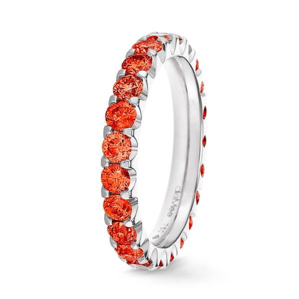 Prestige anillo de zafiros rojos con 2 puntas - tamaño completo 2,5 mm / 1,50 quilates