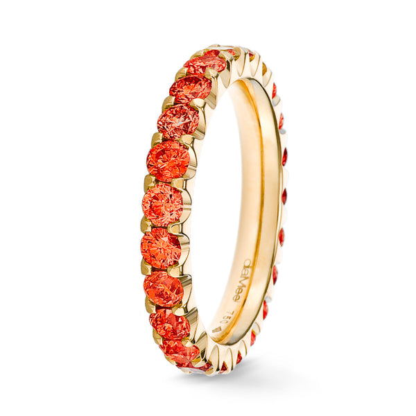 Prestige anillo de zafiros rojos con 2 puntas - tamaño completo 2,5 mm / 1,50 quilates