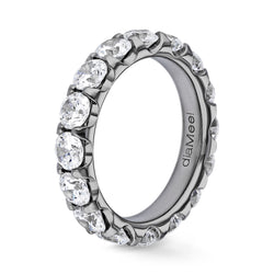 Prong- Set Prestige Black Diamond Eternity Ring - BLACK GOLD - 3.5 MM / 3 CARATS