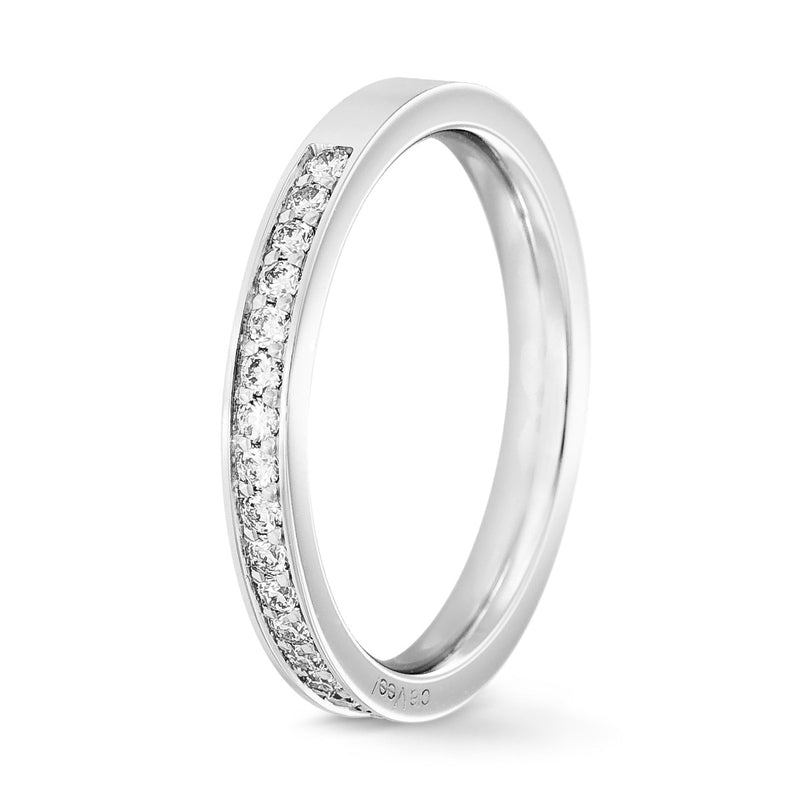 Channel Set Diamond Wedding Ring - 2/3 circle 1.5 mm / 0.33 carat