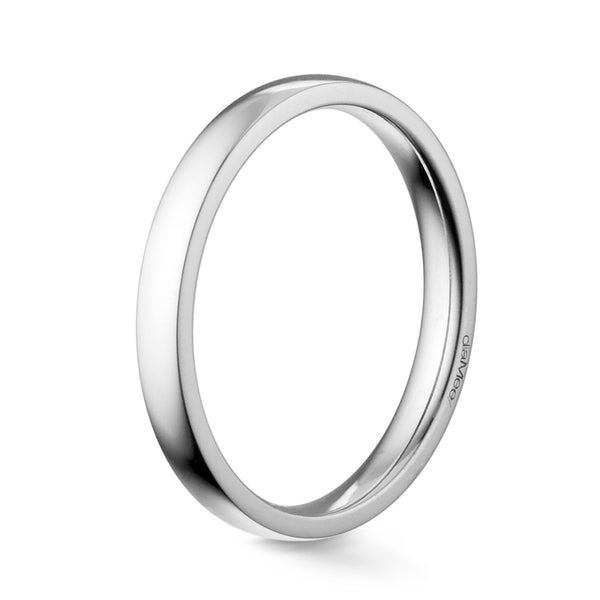 Smooth Platinum Wedding Ring 2.5 mm