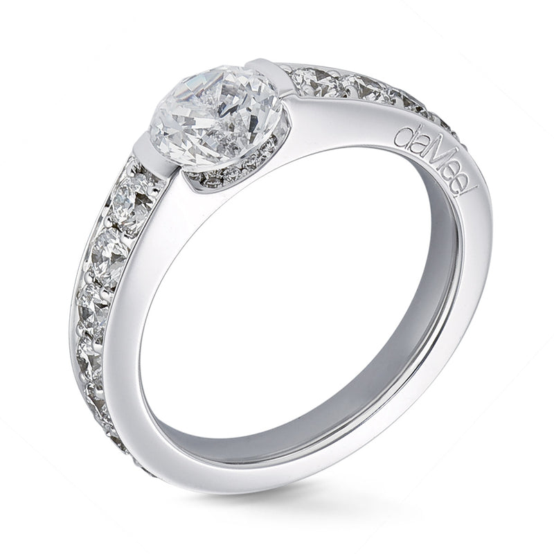 Engagement ring - Collection N ° 02 Paving white diamonds