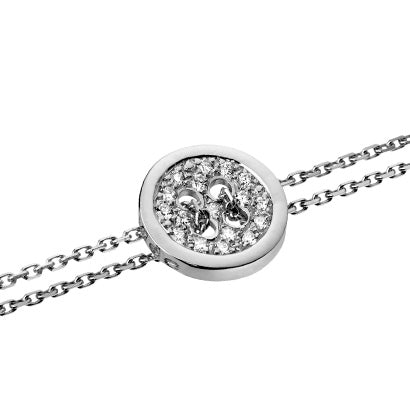 Botón de amor "Ultra femenino" Oro 750 + Diamantes + PULSERA DE ORO DOBLE